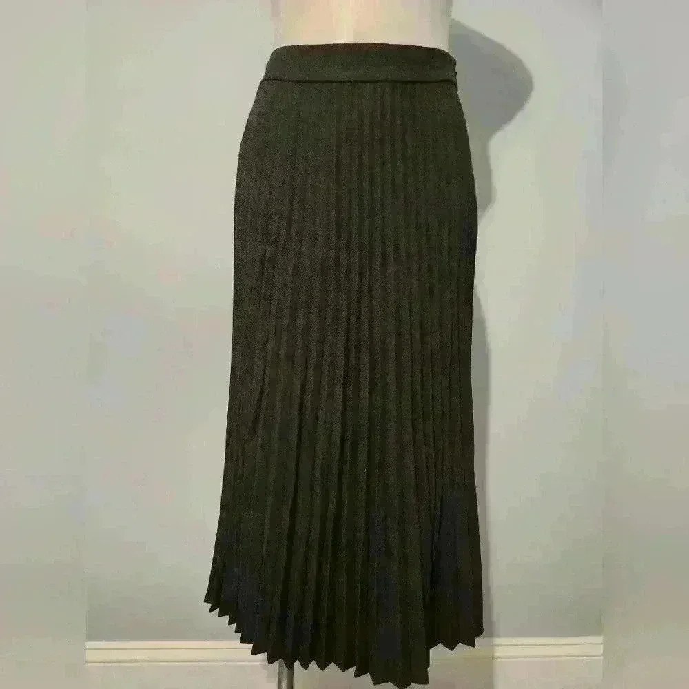 Loft pleated midi skirt